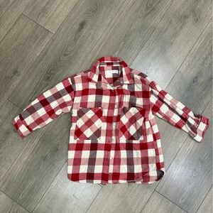 Zara Red and Cream Checkered Shirt